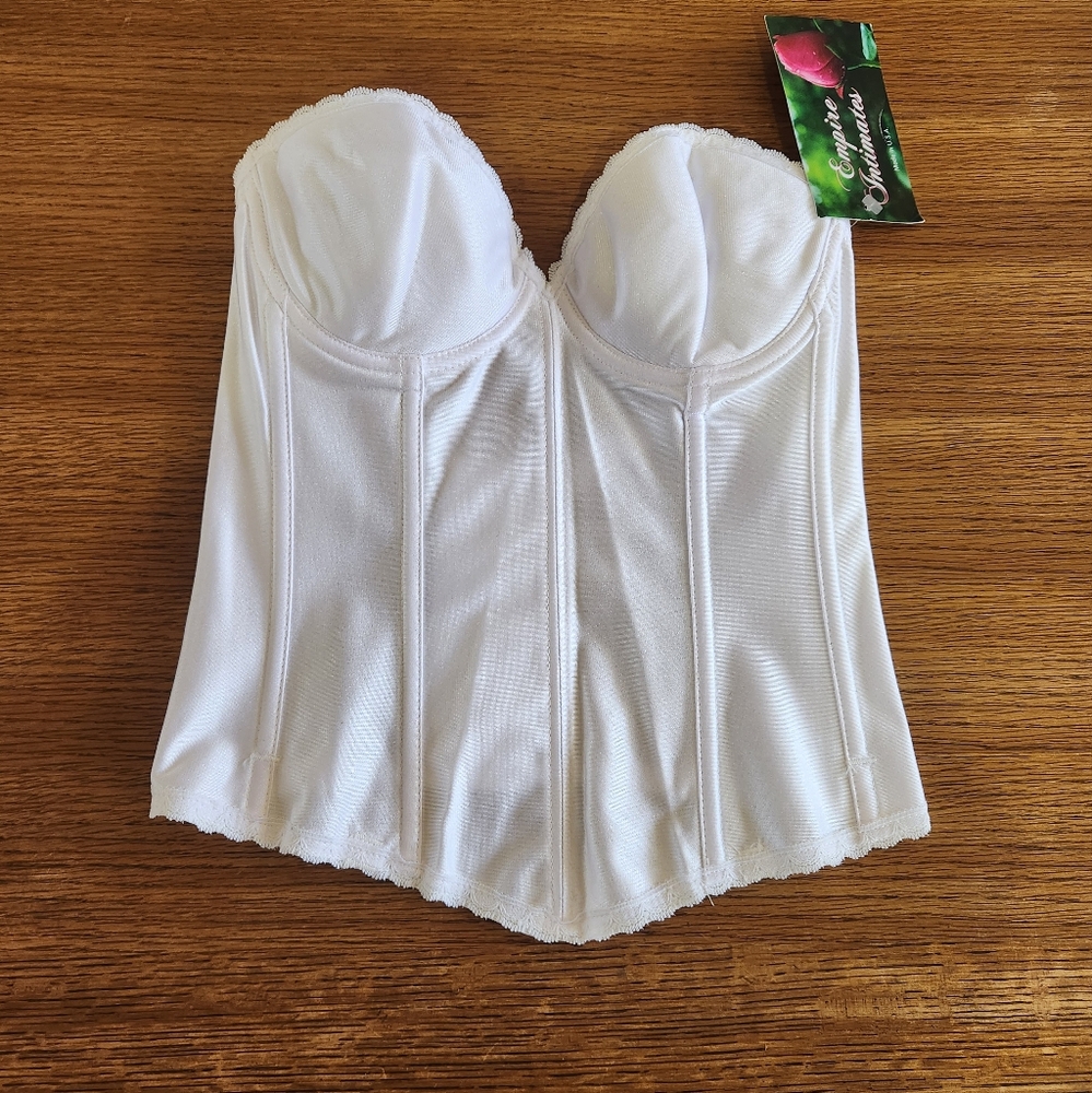 NWT Women's Empire Intimates Bustier Corset in White Bridal Style 1780 Size 34B